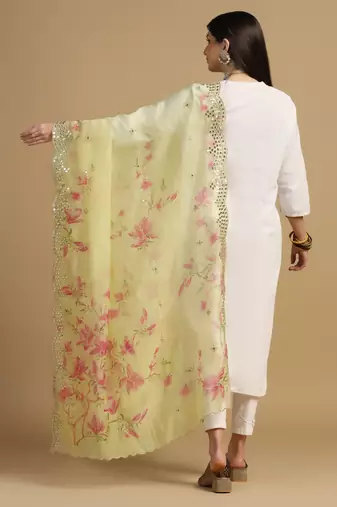 Digital print orgenza sequnce work dupatta for women and girls to wear on gown chaniya choli kurti etc