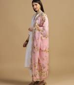 Digital print orgenza sequnce work dupatta for women and girls to wear on gown chaniya choli kurti etc