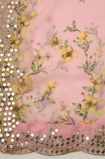 Digital print orgenza sequnce work dupatta for women and girls to wear on gown chaniya choli kurti etc