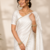 White Color alpha with beads hand work rich border work Chiffon Saree