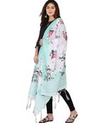 Digital motif print cotton maslin silk stall or scarf dupatta wear on kurti for women and girls