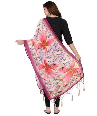Digital motif print cotton maslin silk stall or scarf dupatta wear on kurti for women and girls 3