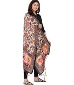 Digital motif print cotton maslin silk stall or scarf dupatta wear on kurti for women and girls