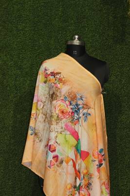 Digital motif print cotton maslin silk stall or scarf dupatta wear on kurti for women and girls 4