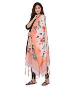 Digital motif print cotton maslin silk stall or scarf dupatta wear on kurti for women and girls