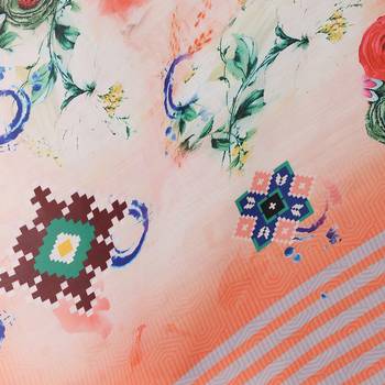 Digital motif print cotton maslin silk stall or scarf dupatta wear on kurti for women and girls 4