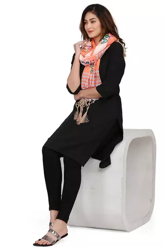 Digital motif print cotton maslin silk stall or scarf dupatta wear on kurti for women and girls