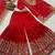 Red Color Embroidery Work Silk Blend Salwar Suit