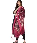 Digital motif print cotton maslin silk stall or scarf dupatta wear on kurti for women and girls