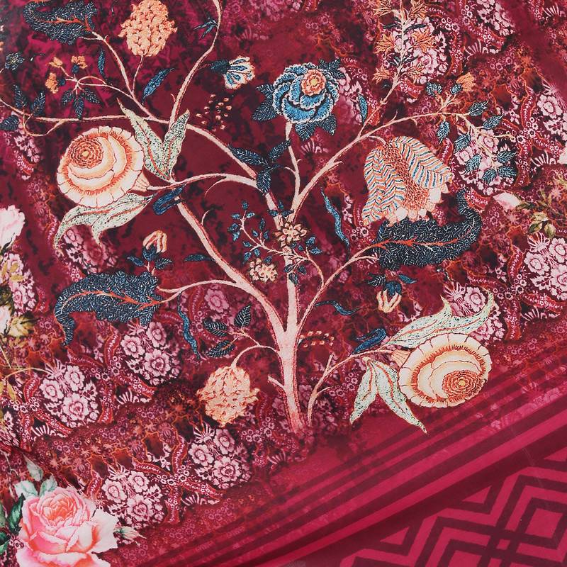 Digital motif print cotton maslin silk stall or scarf dupatta wear on kurti for women and girls