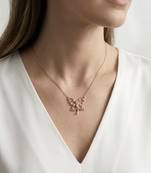 925 Sterling Silver Rose Gold Butterfly CZ Fairy Pendant Necklace Set for Women