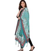 Digital motif print cotton maslin silk stall or scarf dupatta wear on kurti for women and girls