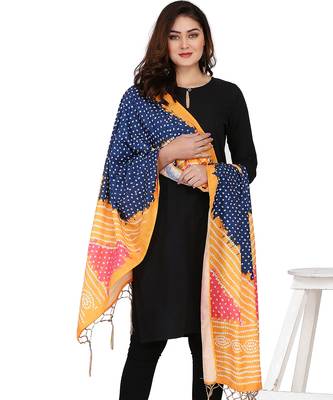 Digital motif print cotton maslin silk stall or scarf dupatta wear on kurti for women and girls 2