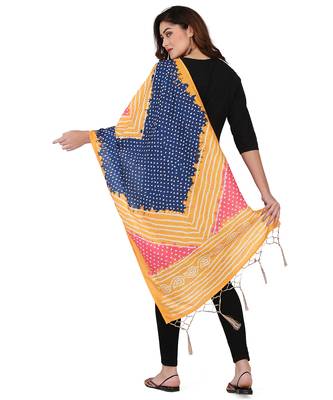 Digital motif print cotton maslin silk stall or scarf dupatta wear on kurti for women and girls 3