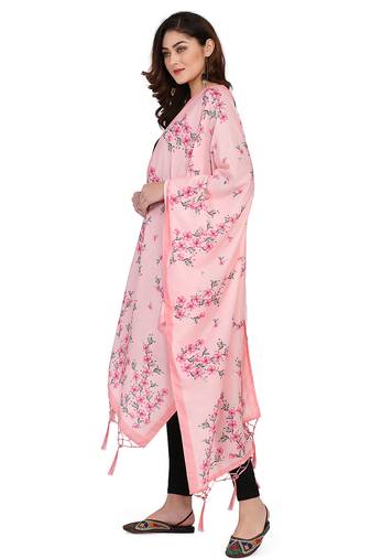 Digital motif print cotton maslin silk stall or scarf dupatta wear on kurti for women and girls