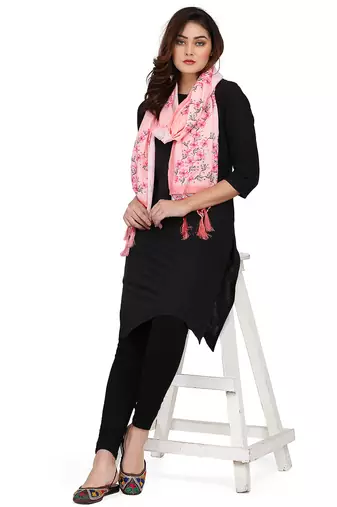 Digital motif print cotton maslin silk stall or scarf dupatta wear on kurti for women and girls