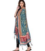 Digital motif print cotton maslin silk stall or scarf dupatta wear on kurti for women and girls