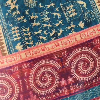 Digital motif print cotton maslin silk stall or scarf dupatta wear on kurti for women and girls 4