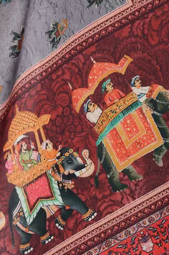 Digital motif print cotton maslin silk stall or scarf dupatta wear on kurti for women and girls