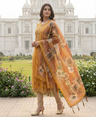 Traditional ethnic motif print  assm silk dupatta 1
