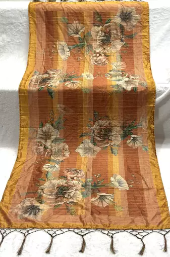Traditional ethnic motif print  assm silk dupatta