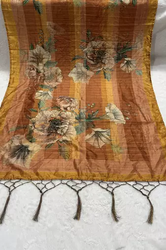 Traditional ethnic motif print  assm silk dupatta