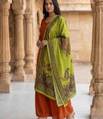 Traditional ethnic motif print  assm silk dupatta