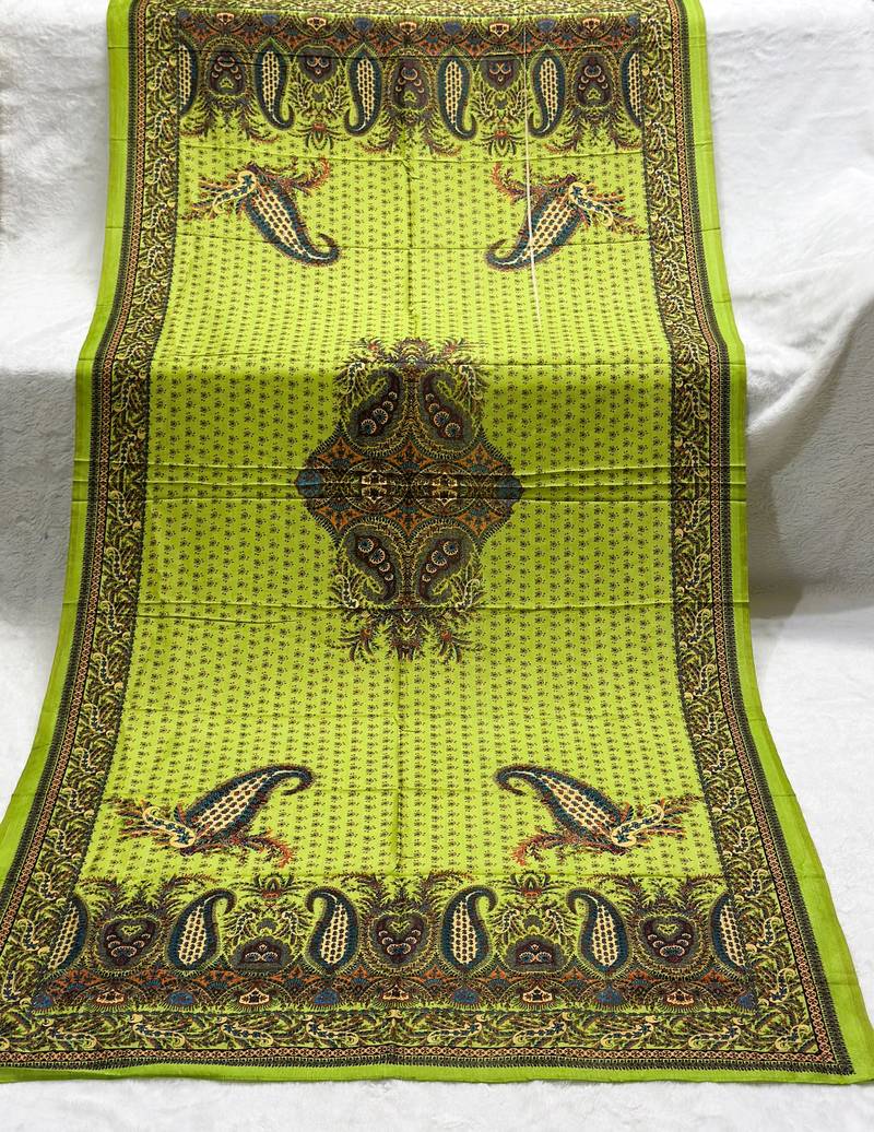 Traditional ethnic motif print  assm silk dupatta