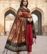 Traditional ethnic motif print  assm silk dupatta