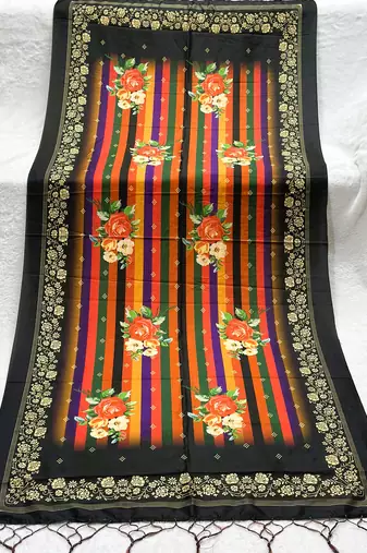 Traditional ethnic motif print  assm silk dupatta