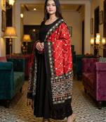 Traditional ethnic motif print  assm silk dupatta