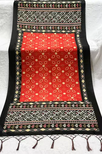 Traditional ethnic motif print  assm silk dupatta