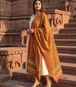 Traditional ethnic motif print  assm silk dupatta