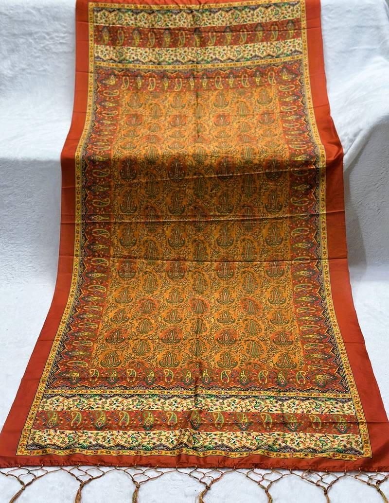 Traditional ethnic motif print  assm silk dupatta