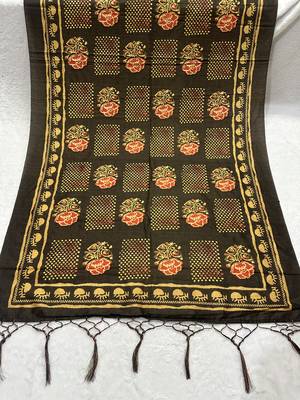 Traditional ethnic motif print  assm silk dupatta 3