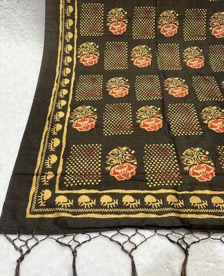 Traditional ethnic motif print  assm silk dupatta 4
