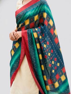 Traditional ethnic motif print  assm silk dupatta 1