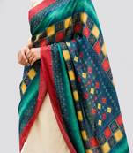 Traditional ethnic motif print  assm silk dupatta