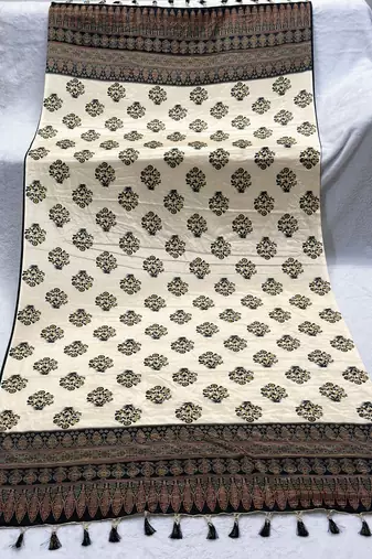 Block ethnic motif print  chinon silk dupatta