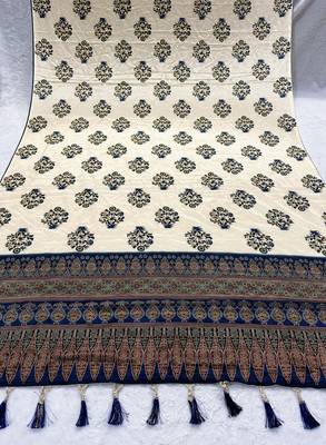 Block ethnic motif print  chinon silk dupatta 2