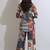Women printed cotton patchwork co-ord set