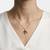 925 Sterling Silver Gold Black CZ Swallow  Bird Pendant Necklace Set  for Women