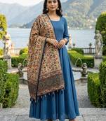 Block ethnic motif print  chinon silk dupatta