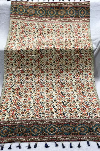 Block ethnic motif print  chinon silk dupatta