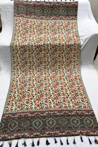 Block ethnic motif print  chinon silk dupatta