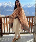 Block ethnic motif print  chinon silk dupatta