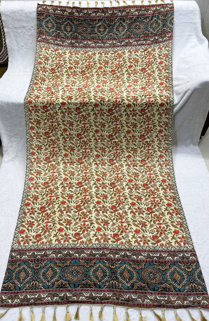 Block ethnic motif print  chinon silk dupatta