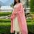 Dyed orgenza dupatta with sequance lace