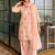 Peach Color Embroid0ery Work Silk Blend Salwar Suit 