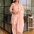 Peach Color Embroid0ery Work Silk Blend Salwar Suit 